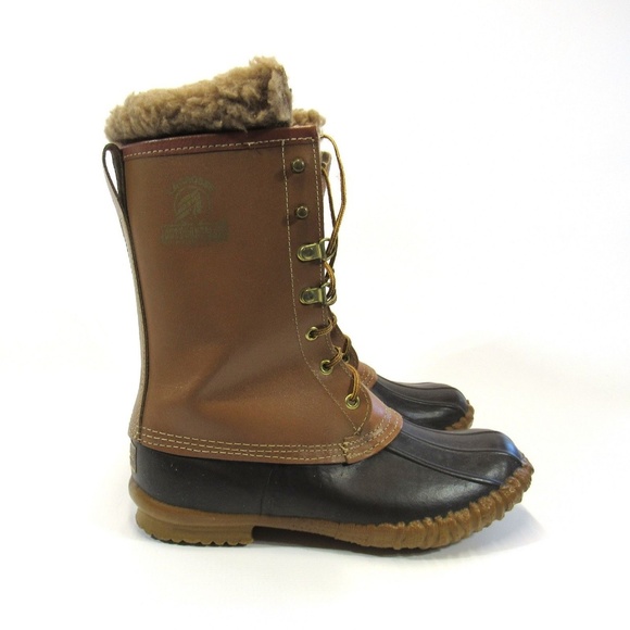 Vintage LaCrosse Duck Boots Tall Lace Up Mens 8